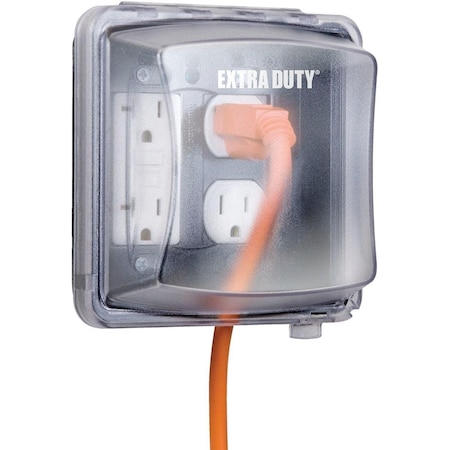 Hubbell 2 -Gang Vertical Box Cover, , Polycarbonate MM2420C